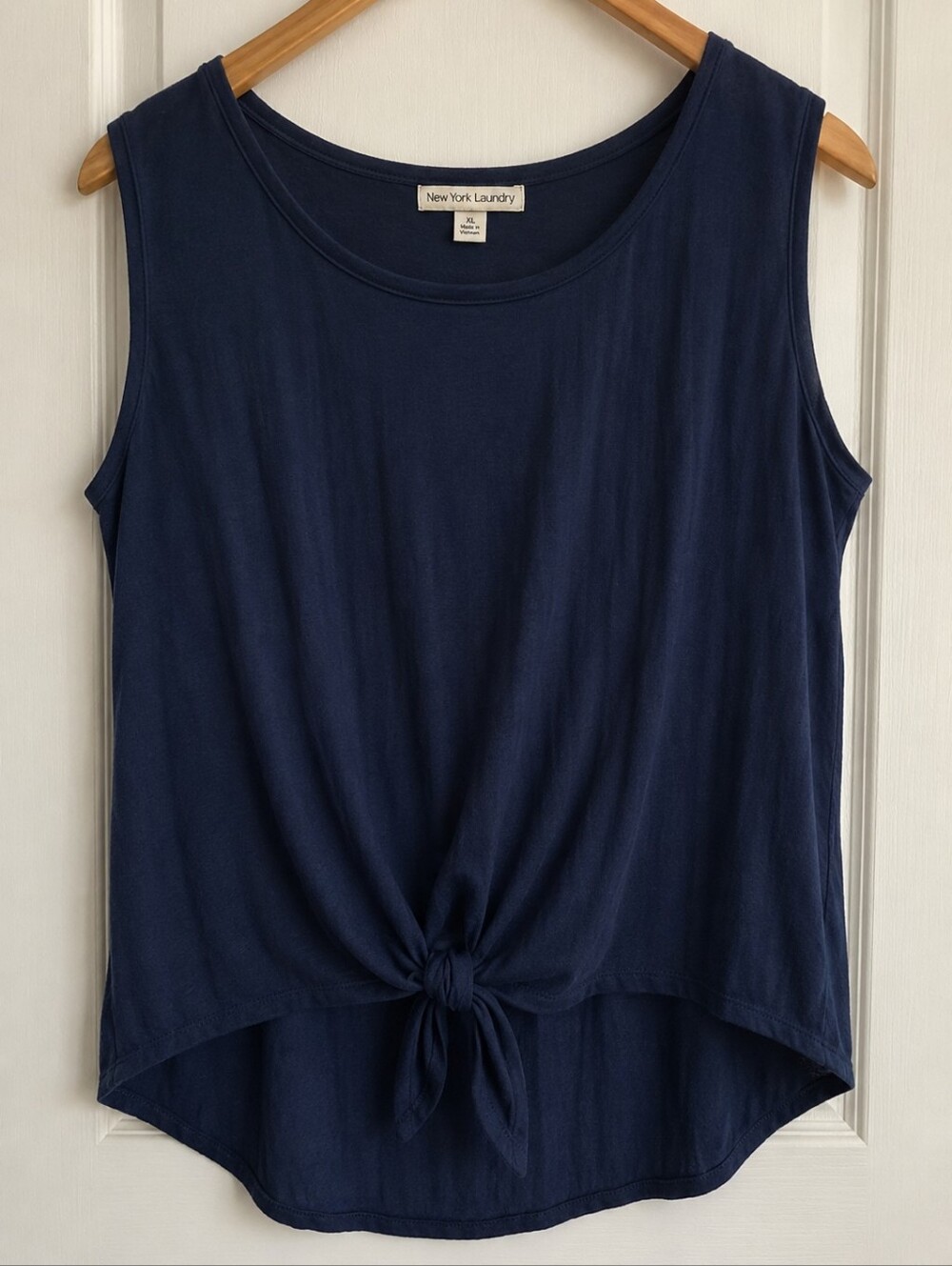 New York Laundry Sleeveless Tie Front Tank Top Size XL